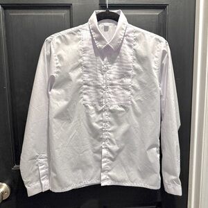 Classic Tuxedo-Style Boy’s Dress Shirt White 12Y NWT